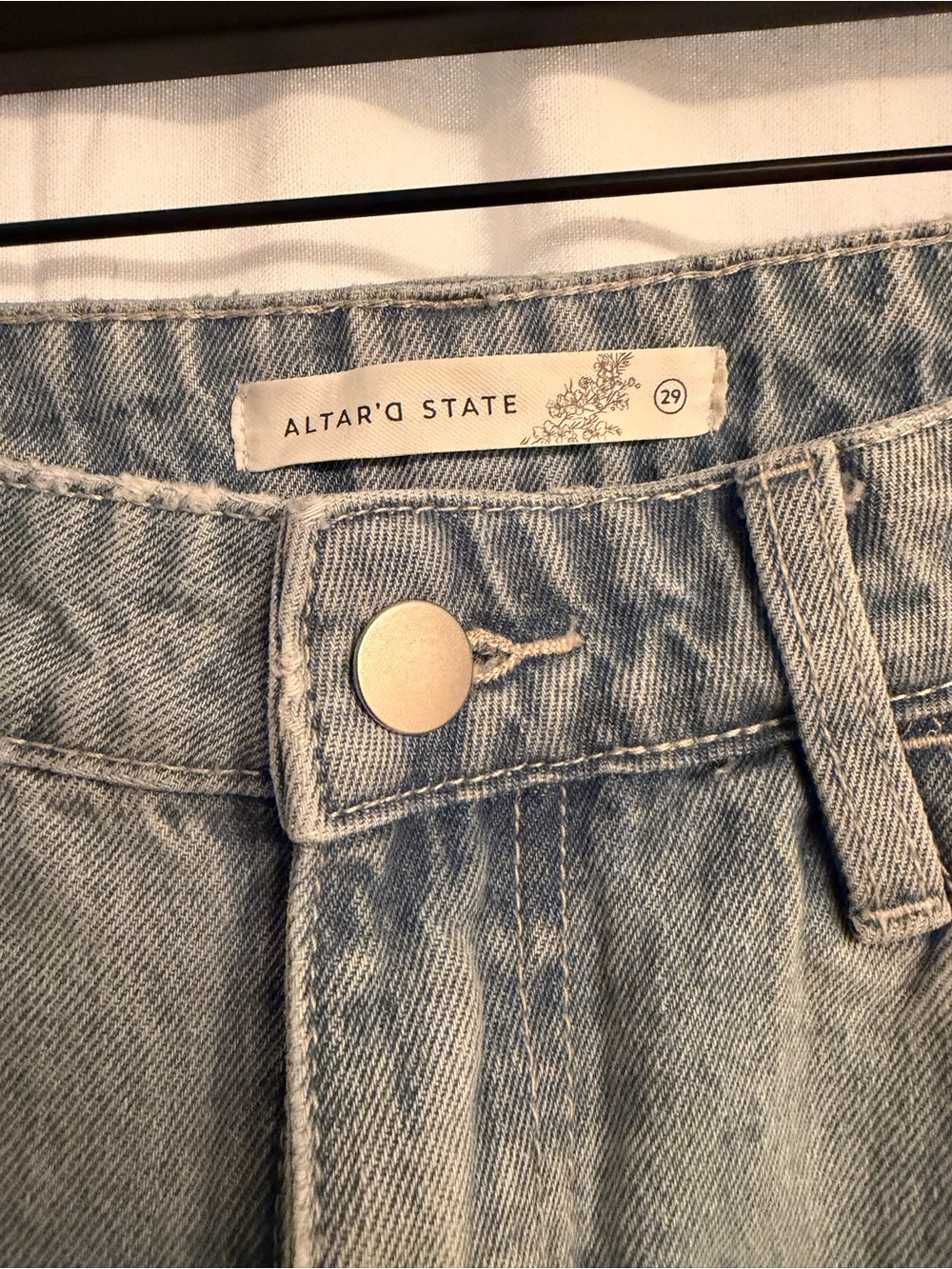 Altar'd State Light Blue Distressed Jeans - Picture 2 of 3